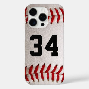 Baseball with Customizable Number iPhone 16 Pro Case