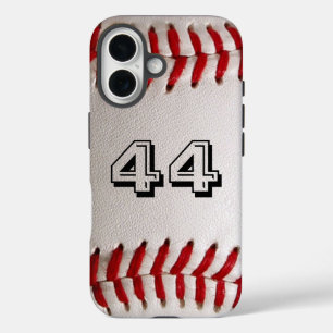 Baseball with Customizable Number iPhone 16 Case