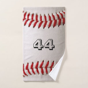 Baseball with Customizable Number Hand Towel