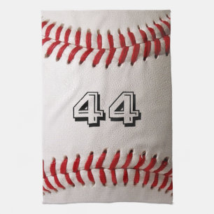 Baseball with Customizable Number Kitchen Towel