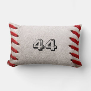 Baseball with Customizable Number Lumbar Pillow