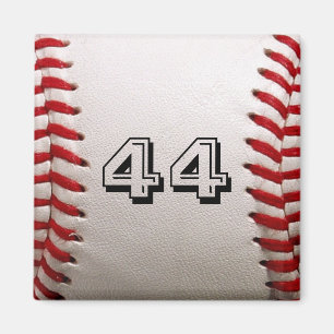 Baseball with Customizable Number Magnet