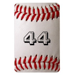 Baseball with Customizable Number Magnet