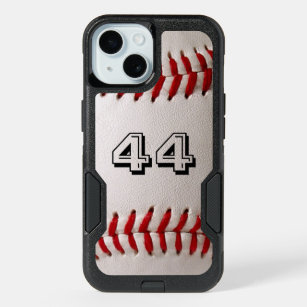 Baseball with Customizable Number iPhone 15 Case