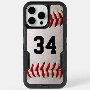 Baseball with Customizable Number iPhone 15 Pro Max Case