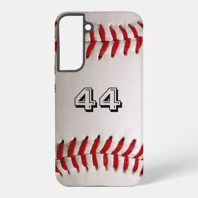 Baseball with customizable number samsung galaxy s22+ case (Back)