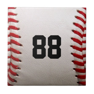 Baseball with Customizable Number Tile