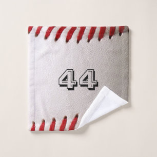 Baseball with Customizable Number Wash Cloth