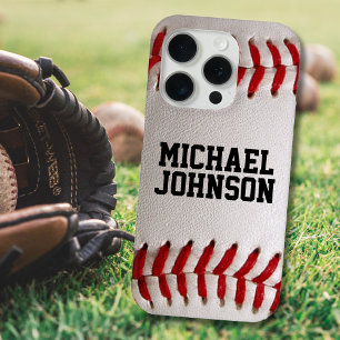 Baseball with Customizable Text iPhone 16 Pro Max Case