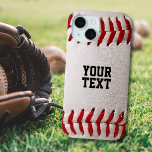 Baseball with Customizable Text iPhone 15 Case