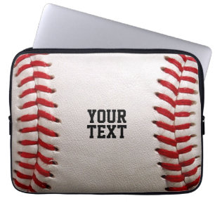 Baseball with Customizable Text Laptop Sleeve