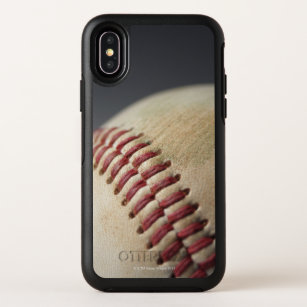 Baseball with impact mark. OtterBox symmetry iPhone x case