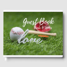 Baseball with LOVE word with glove and bat wedding