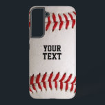 Baseball with Personalized Name Samsung Galaxy Case<br><div class="desc">A macro photograph of a brand new Baseball with red stitching. Perfect gift for the baseball or softball sports fan.</div>