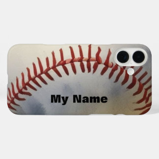 Baseball Your Name iPhone 16 Plus Case