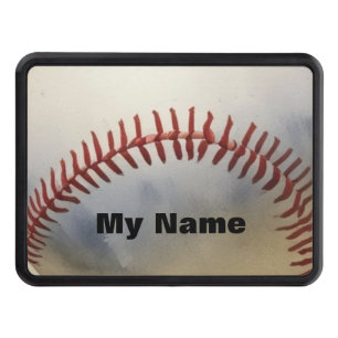 Baseball Your Name Trailer Hitch Cover