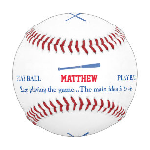 baseballer's bat and play personalized baseball