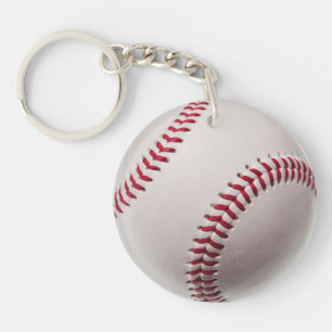 Baseballs - Customize Baseball Background Template Keychain