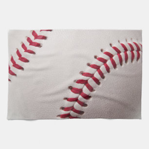 Baseballs - Customize Baseball Background Template Kitchen Towel
