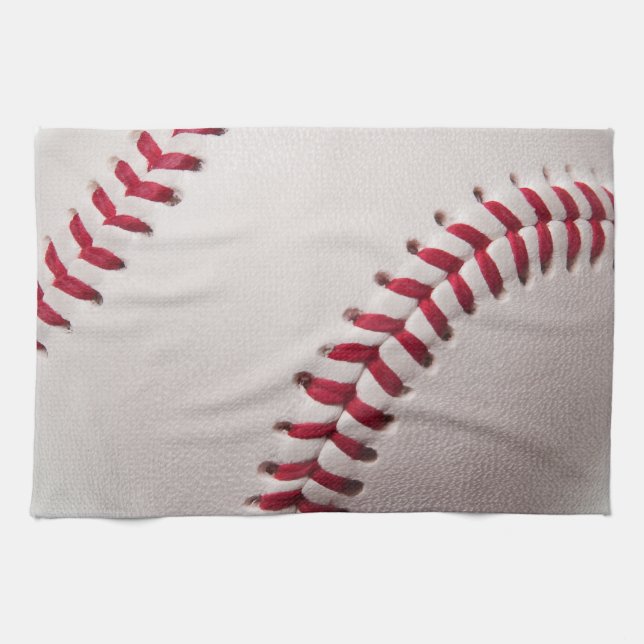Baseballs - Customize Baseball Background Template Kitchen Towel (Horizontal)