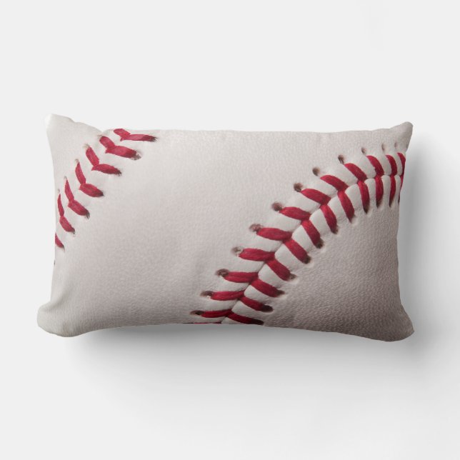 Baseballs - Customize Baseball Background Template Lumbar Pillow (Front)