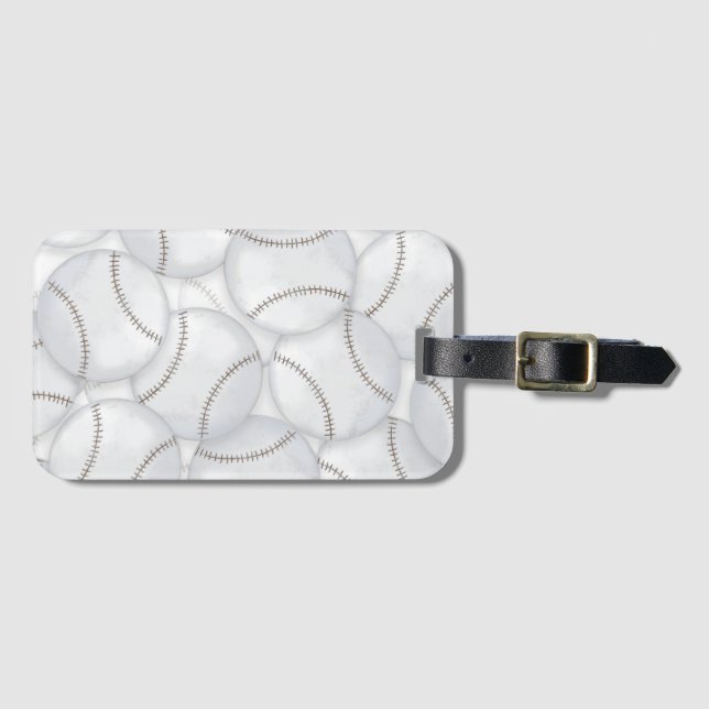 Baseballs   luggage tag (Front Horizontal)