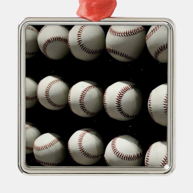 Baseballs Metal Ornament (Front)