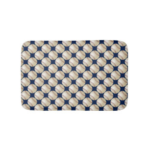 Baseballs on Diagonal Choose Your Colour Bath Mat