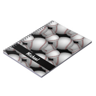 Baseballs Pattern Notebook