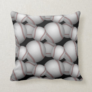 Baseballs Pattern Throw Pillow