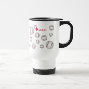 Baseballs Sports Lover Personalized Steel Mug