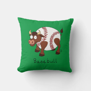 Basebull Funny Baseball Coussin