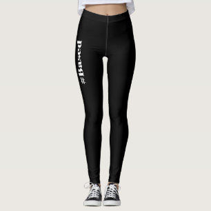 #Based Black Leggings Edgy Cool Design