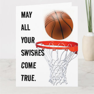 BASEKETBALL BIRTHDAY GREETING CARD