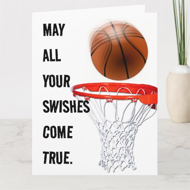 BASEKETBALL BIRTHDAY GREETING CARD (Front)