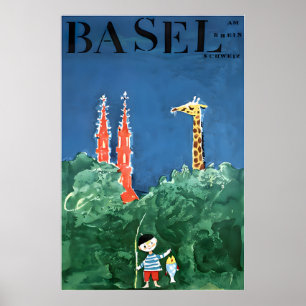 Basel Art Swiss Travel Poster Switzerland Print
