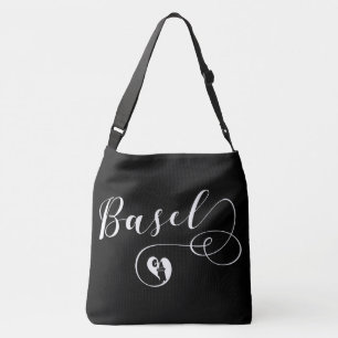 Basel Flag Heart, Switzerland, Basle Crossbody Bag