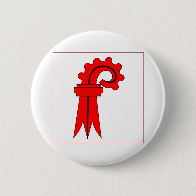 Basel-Landschaft Flag 2 Inch Round Button (Front)