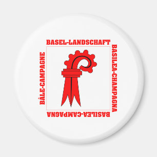 Basel Landschaft Switzerland Flag Magnet