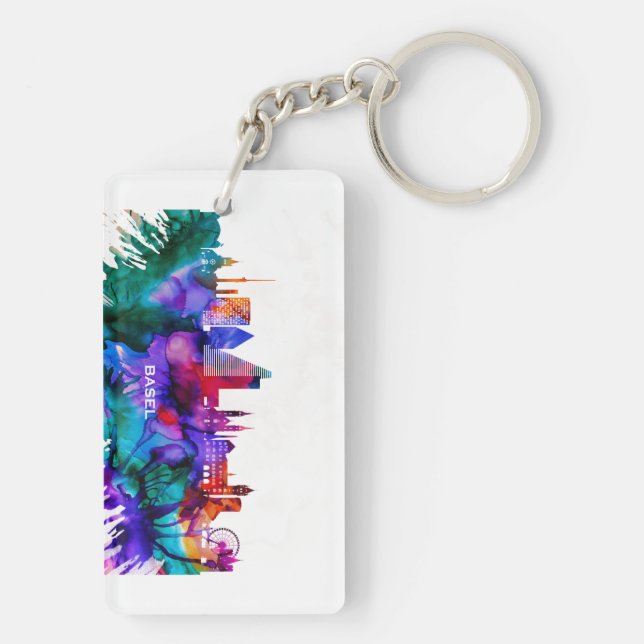 Basel Skyline Keychain (Back)