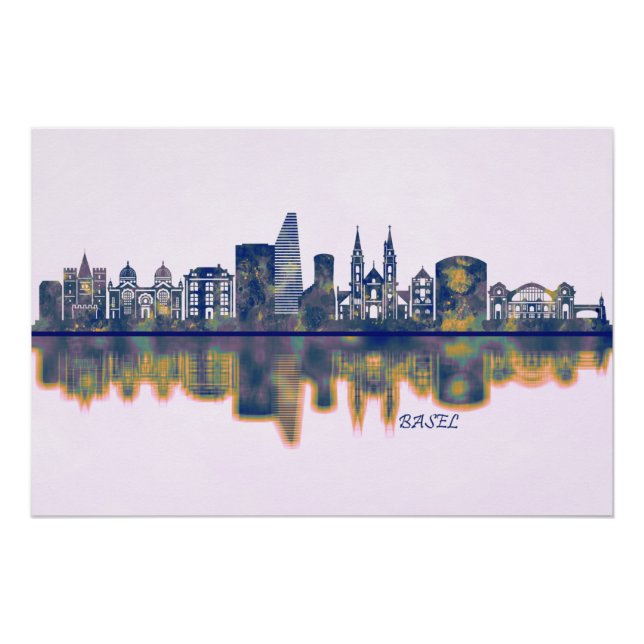 Basel Skyline Poster (Front)