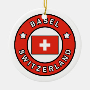 Basel Switzerland Ceramic Ornament