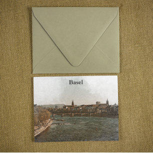 Basel , Switzerland Europe City Panorama  View Postcard