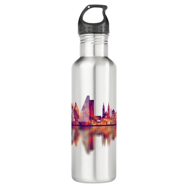 Basel Switzerland Skyline 710 Ml Water Bottle (Front)