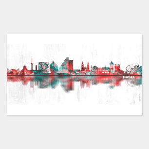 Basel Switzerland Skyline Sticker