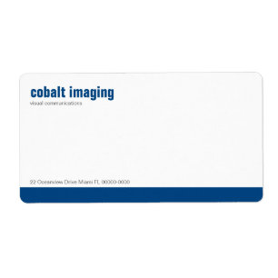 Baseline Panel Cobalt Shipping Label