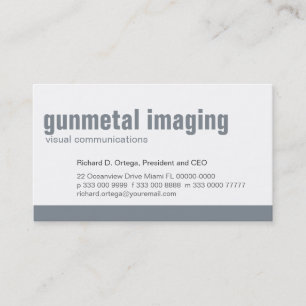 Baseline Panel Gunmetal Business Card