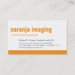 Baseline Panel Orange Business Card