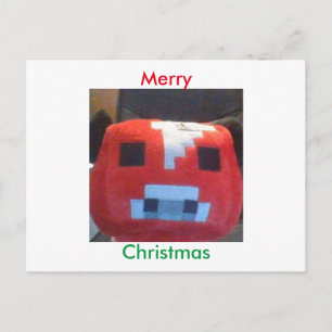 Basement Animation Christmas card. Holiday Postcard