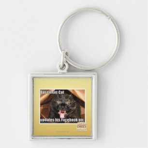 Basement Cat Keychain